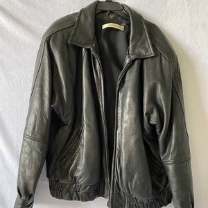 Andrew Mark Black leather jacket XL